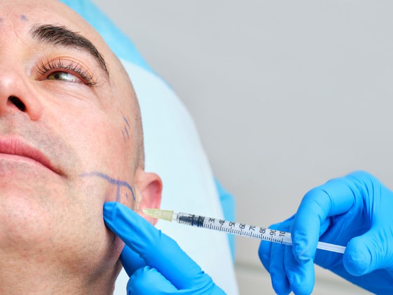 Tratamiento de botox para el bruxismo.